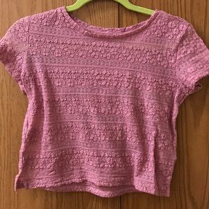 *SOLD* American Eagle Pink Lace Crop Top